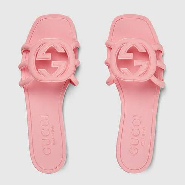 GG Interlocking Jelly Slippers