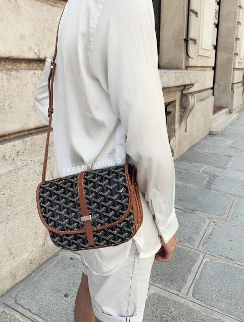 Goyard Belvedere PM Bag Black/Tan
