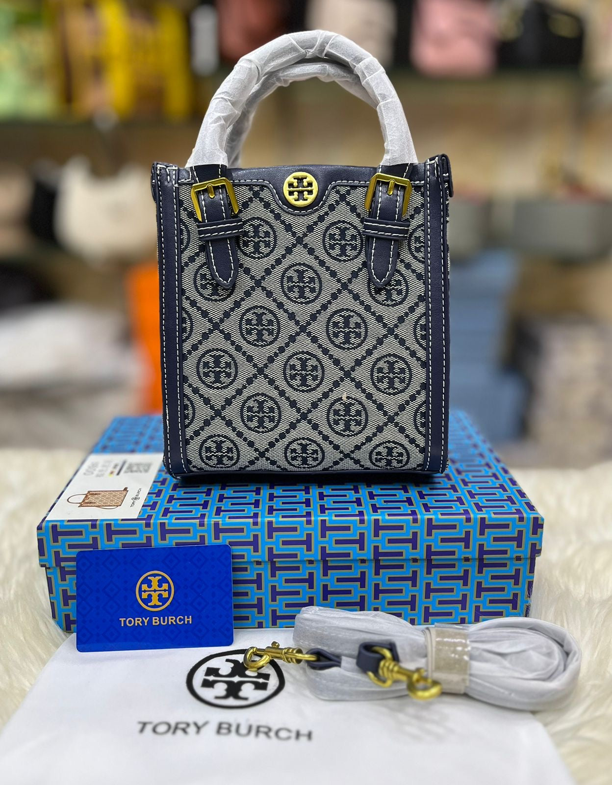 TB Mini T Monogram Tote