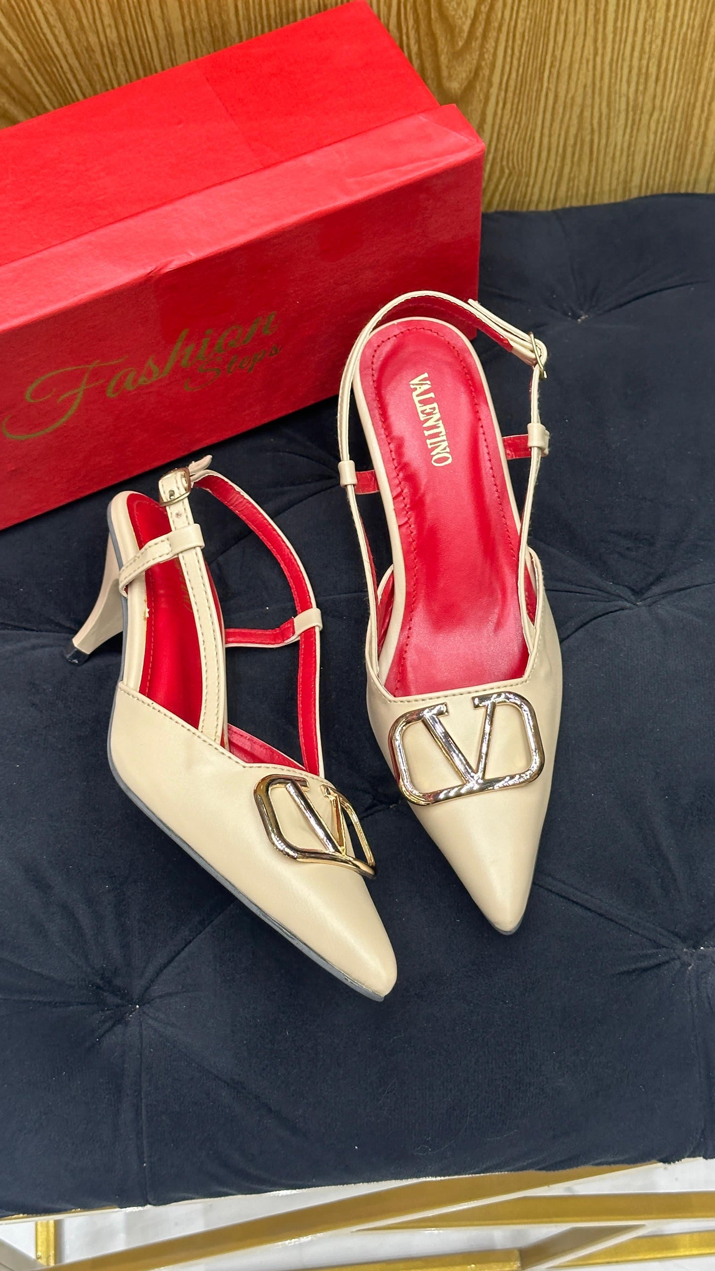V Logo Heels in 2 Amazing Colours