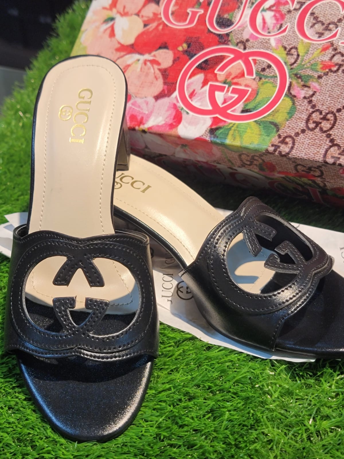 GG Interlocking Block Heels