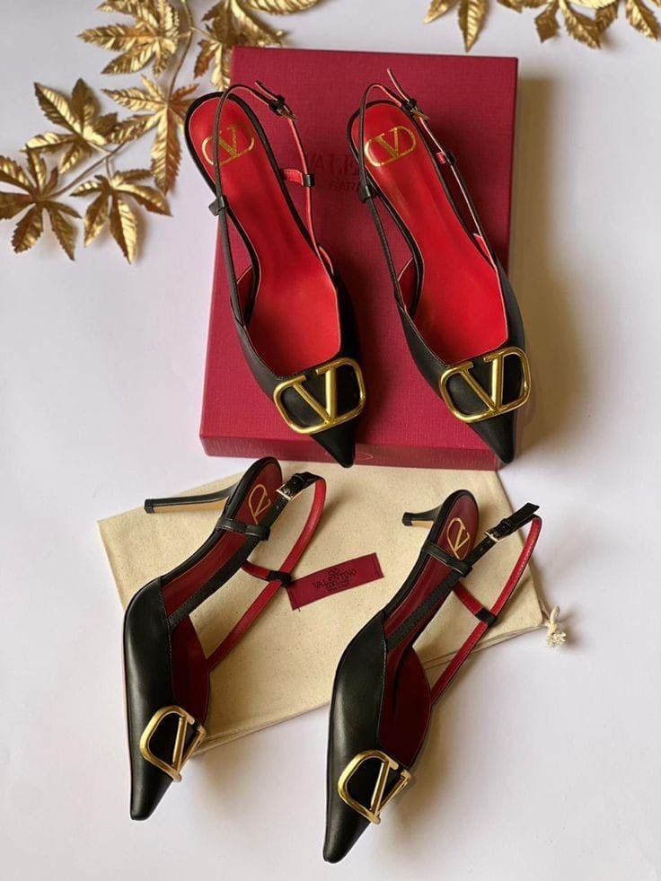 V Logo Heels in 2 Amazing Colours