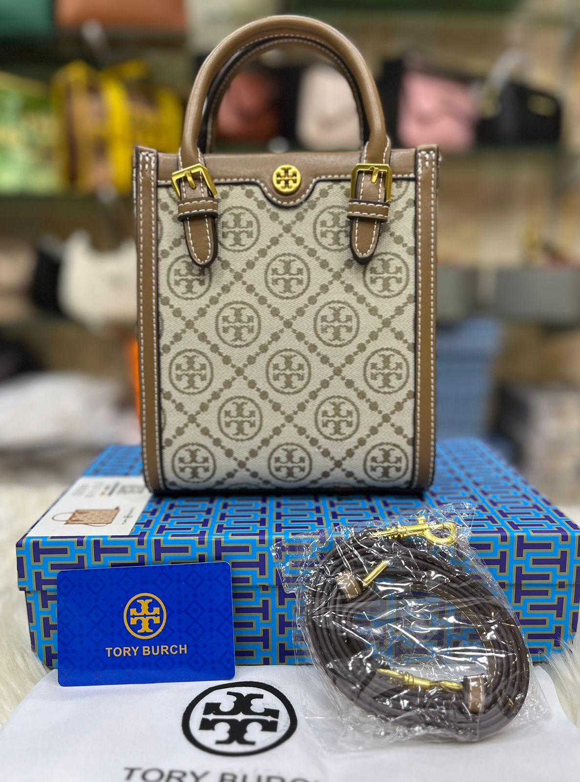 TB Mini T Monogram Tote