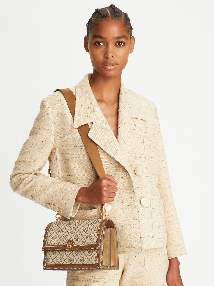 T Monogram in Jacquard / Leather