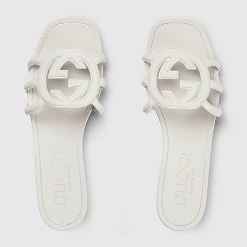GG Interlocking Jelly Slippers