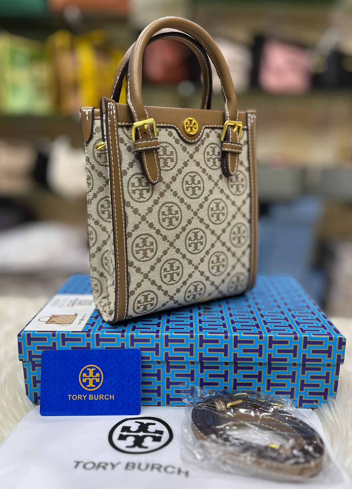 TB Mini T Monogram Tote