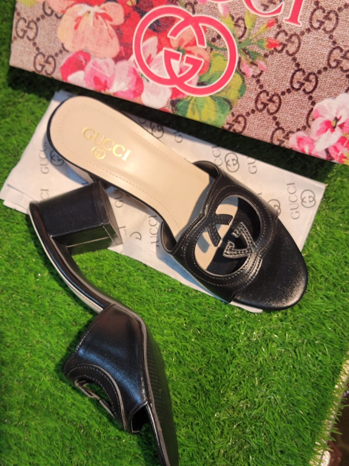 GG Interlocking Block Heels