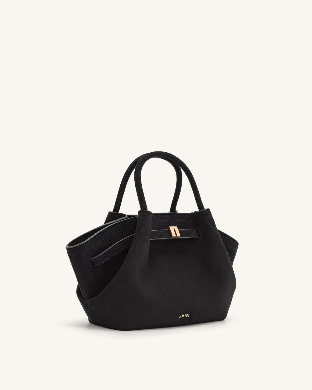 JW PIE HANA MINI FAUX SUEDE TOTE BAG - BLACK