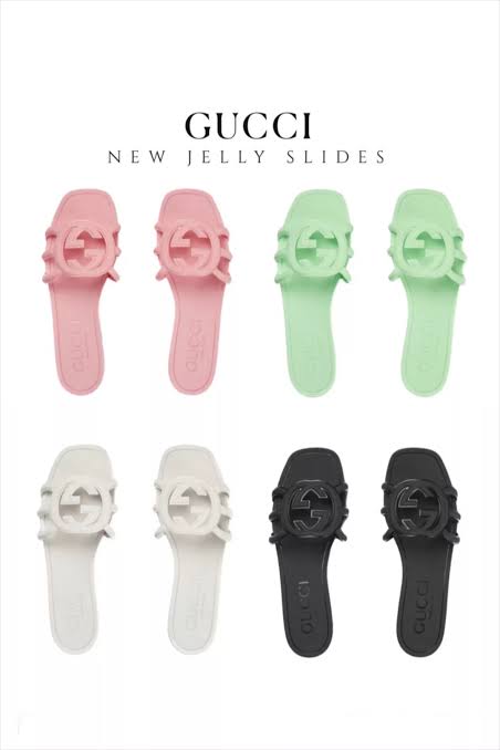 GG Interlocking Jelly Slippers