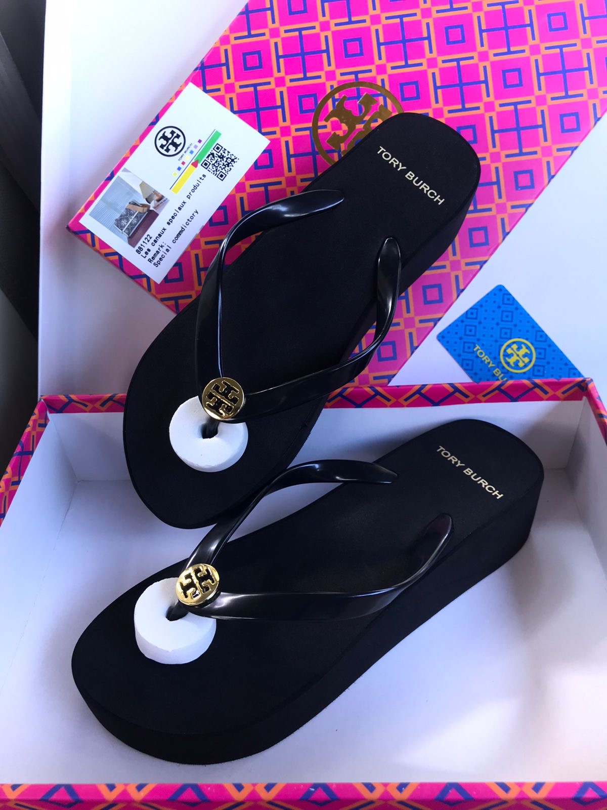 TB Full Black Flip Flops