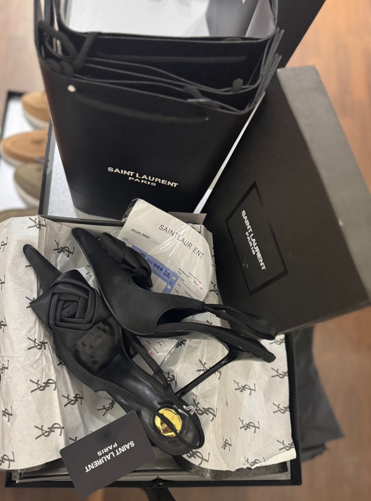 YSL AMALIA SLING BACK PUMPS