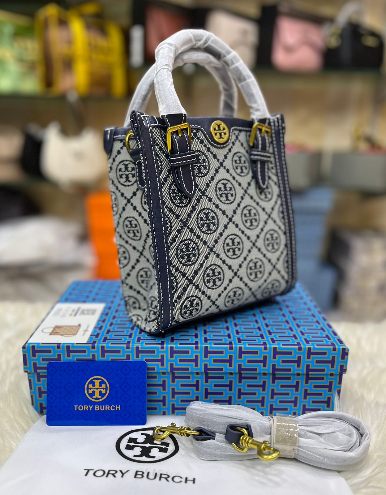 TB Mini T Monogram Tote