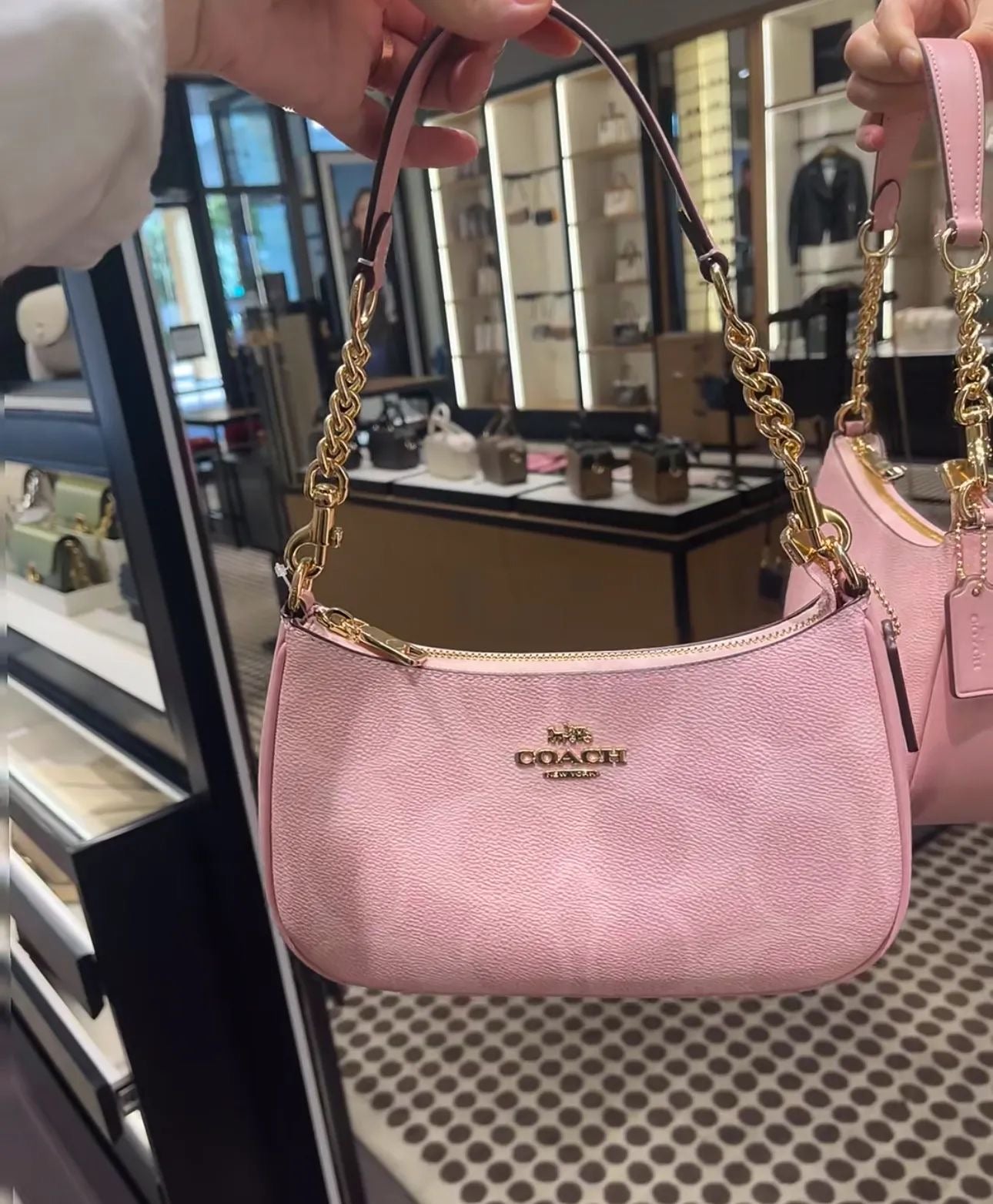 COACH TERI PINK SHOULDER BAG
