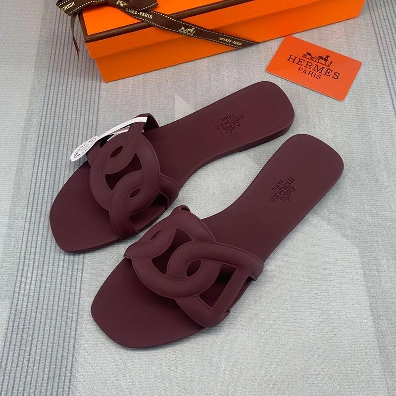 HERMES ALOHA SLIDES IN 3 AMAZING COLOURS