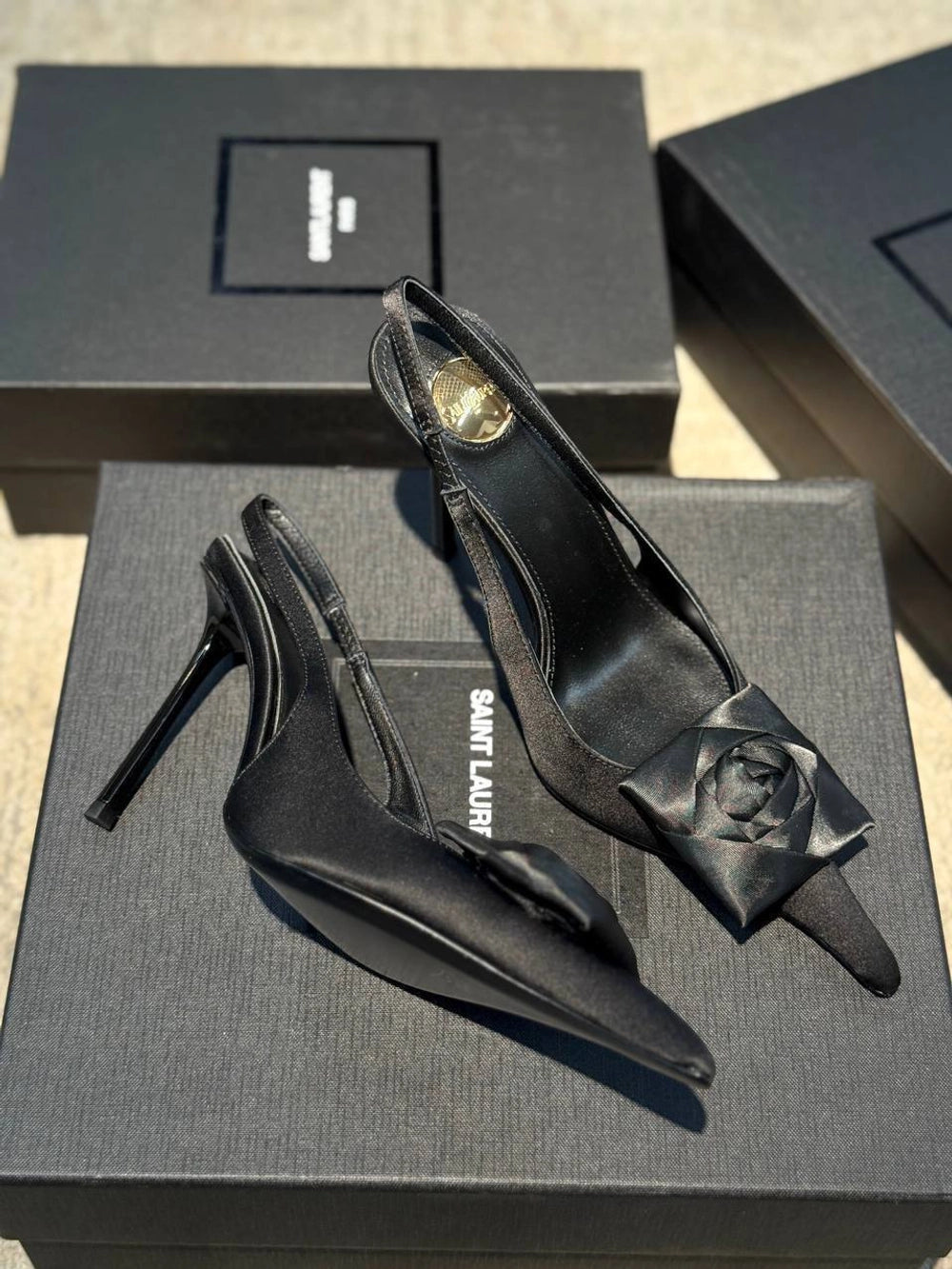 YSL AMALIA SLING BACK PUMPS