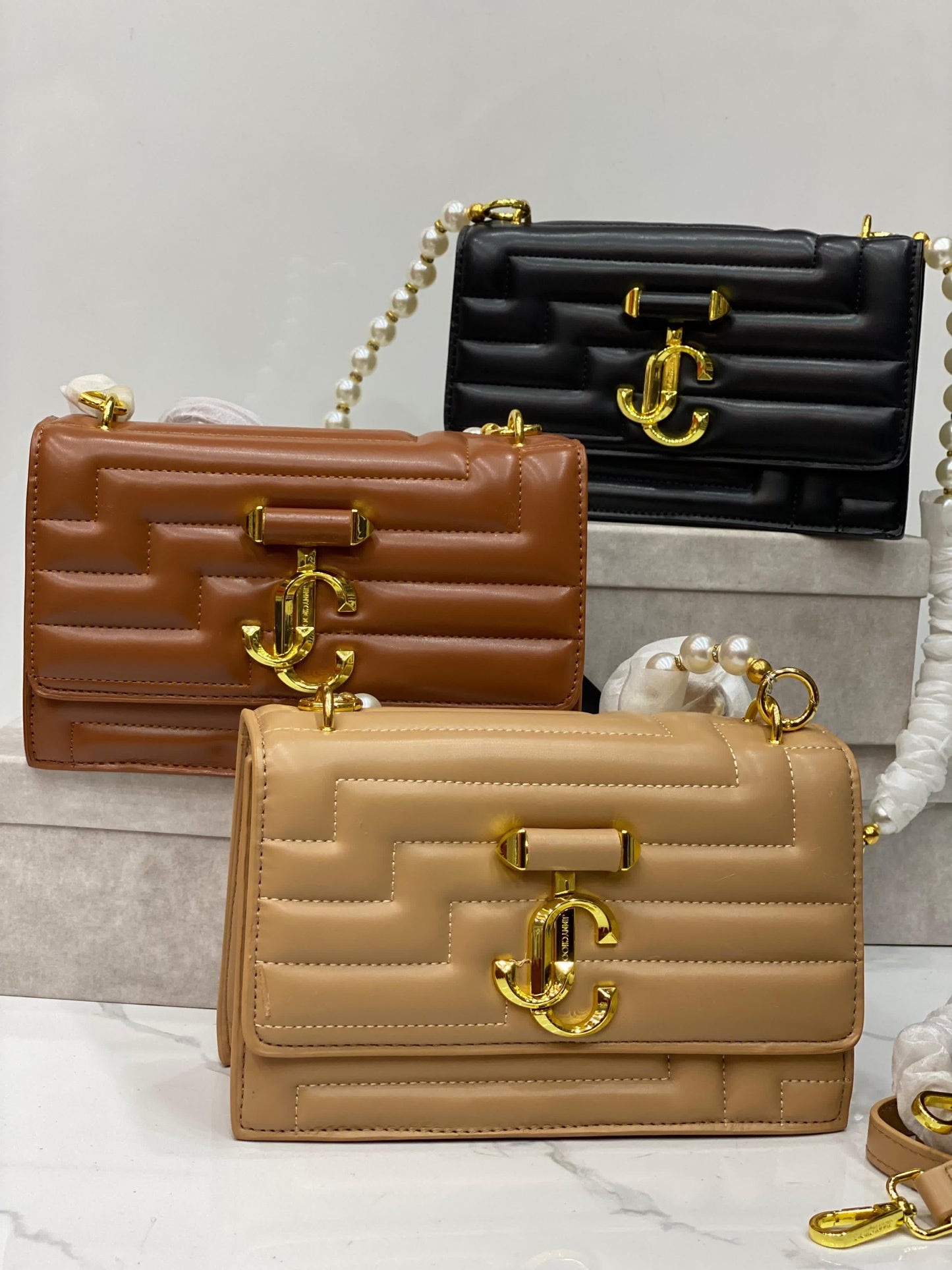 JC Pearl Chain Cross Body Bag