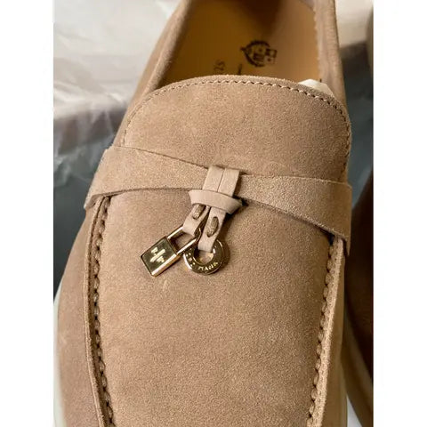 LORO PIANA SUMMER WALK LOAFERS YELLOWISH BROWN