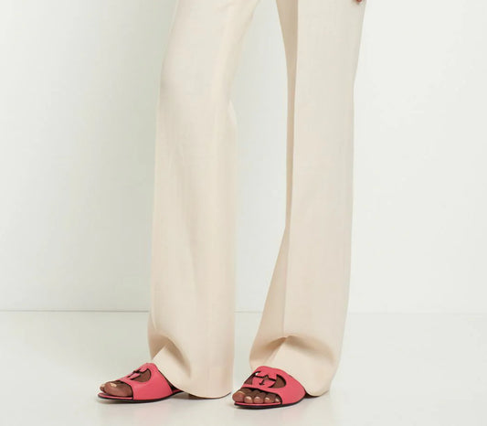 GUCCI INTERLOCKING SLIDES IN PINK