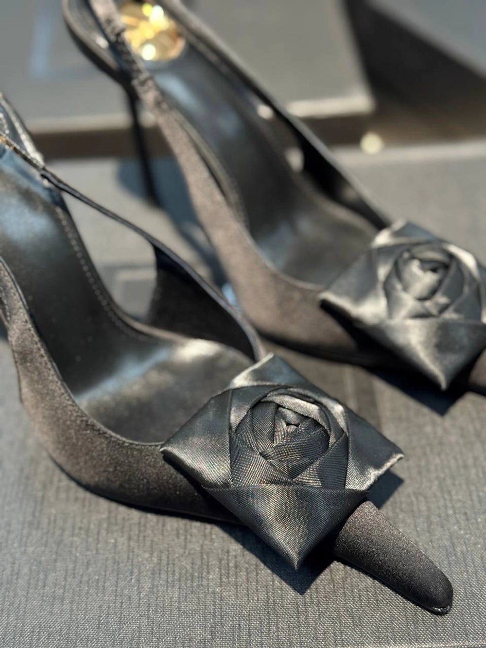 YSL AMALIA SLING BACK PUMPS