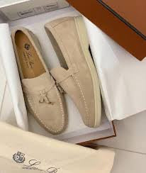 LORO PIANA SUMMER WALK LOAFERS-KHAKI