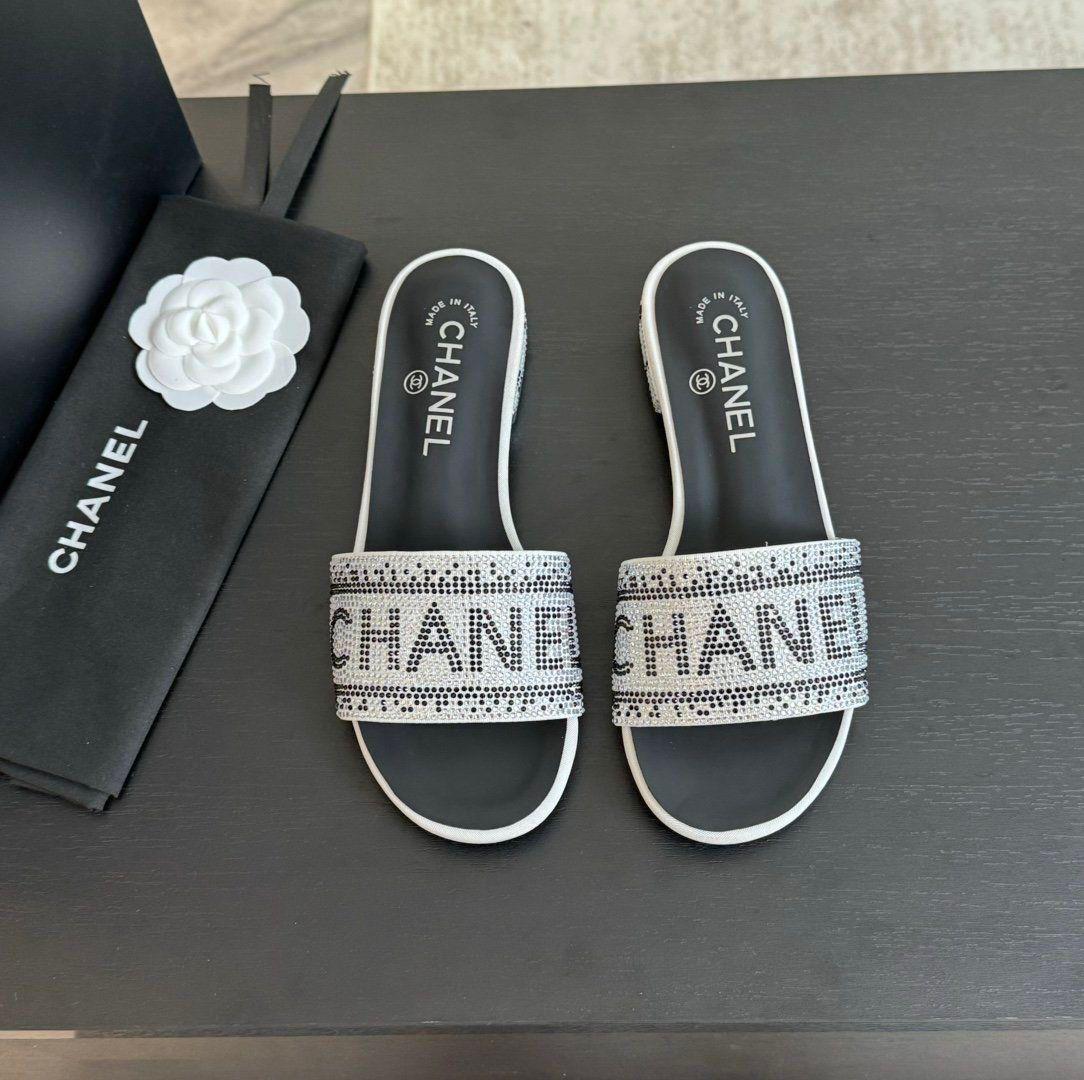 Chanel Stone Slippers