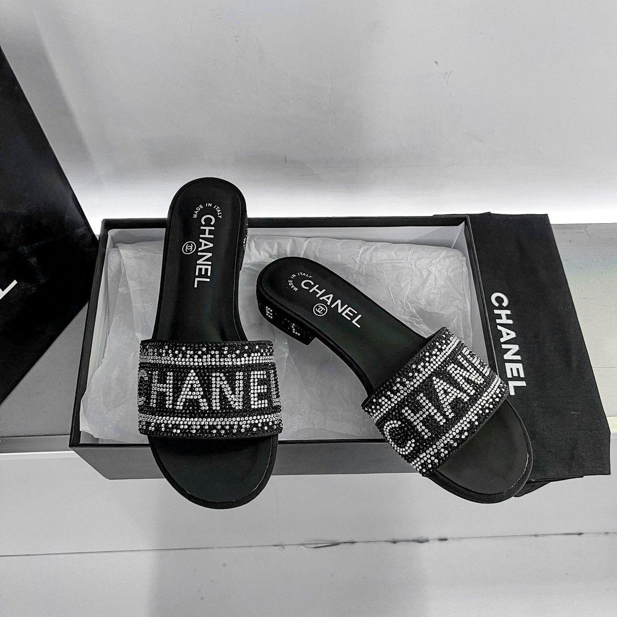 Chanel Stone Slippers